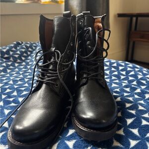 Badass Women’s Frye Black Leather Lace-Up Boots